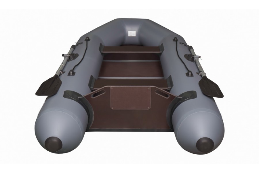 Лодка ПВХ "Skiff-260", надувное дно, 2 местная, серая