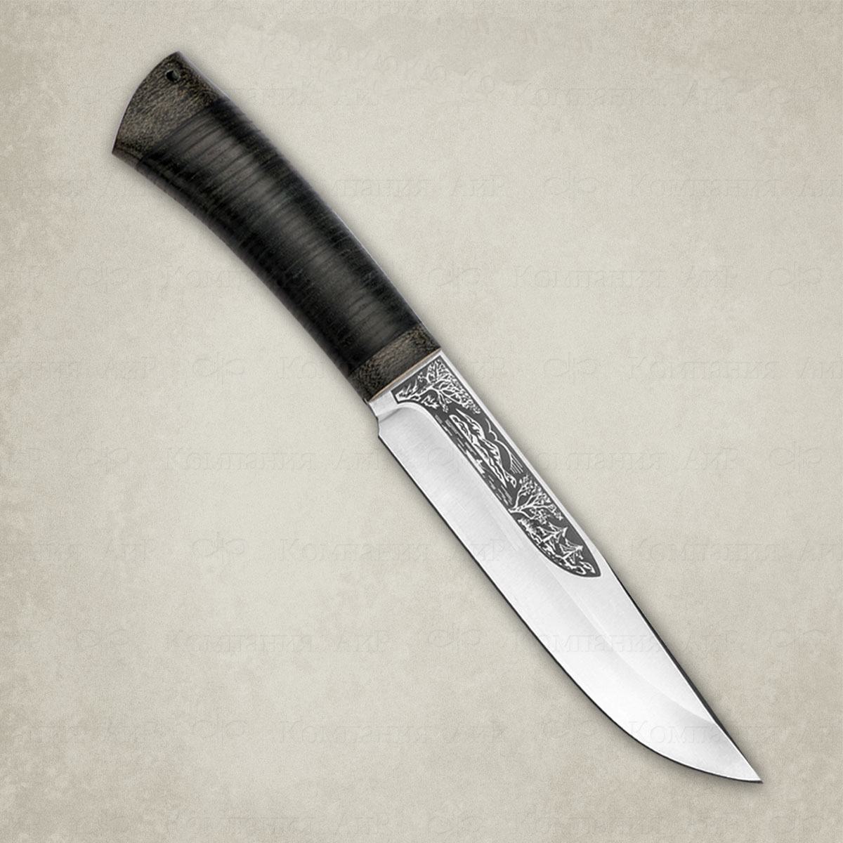 Нож "Шашлычный" средний (кожа), 100*13