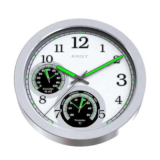 Метеочасы настенные светящиеся д=25 сталь