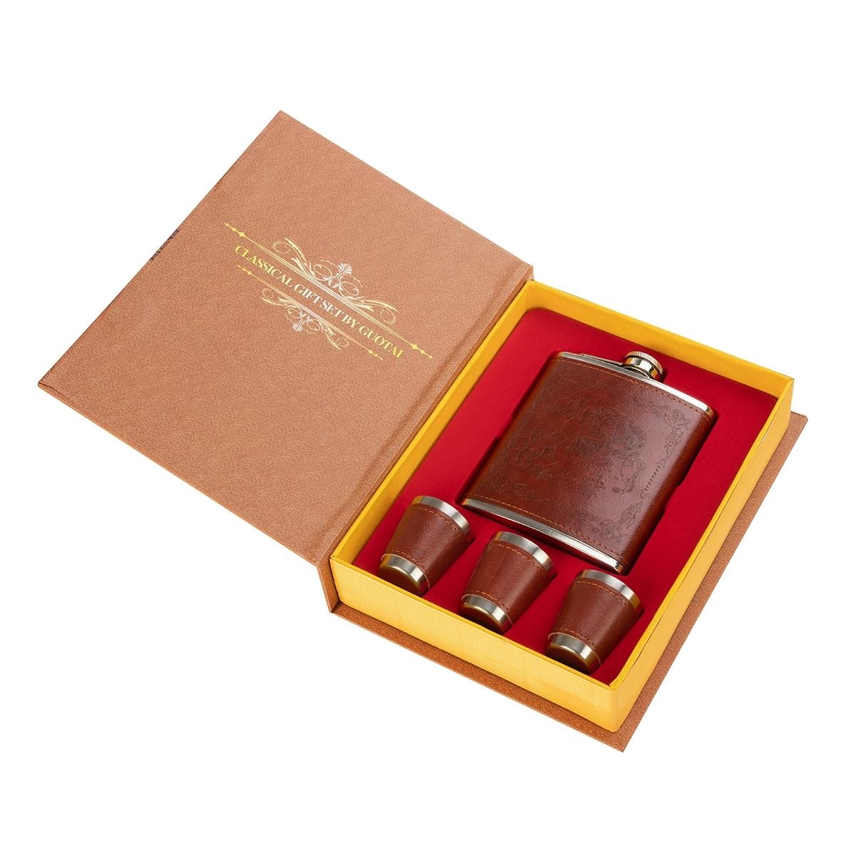 Набор Кабан и Собаки TZ-2018 фляжка 210мл+3стопки