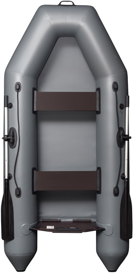 Лодка ПВХ "Skiff-260", надувное дно, 2 местная, серая