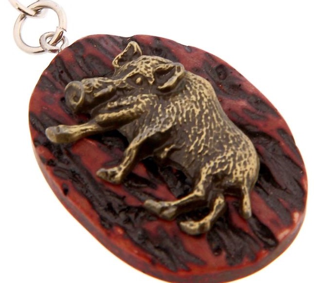 Брелок "Русская охота" кабан